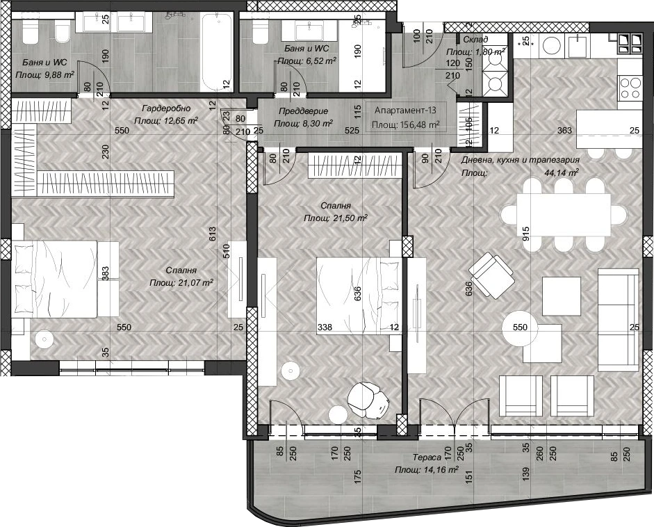 3-стаен апартамент - Пиротска - гр. София